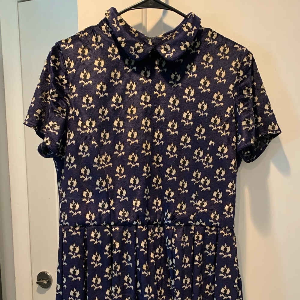 Opening Ceremony Blue Velvet Floret Dress